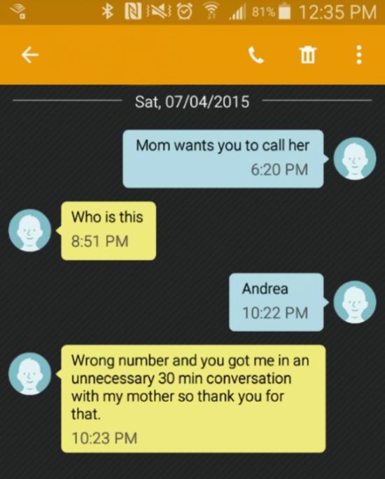Hilarious Responses To Wrong Number Texts