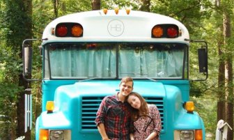 Georgia Couple Turn Old Blue Bird School Bus Into Home On Wheels