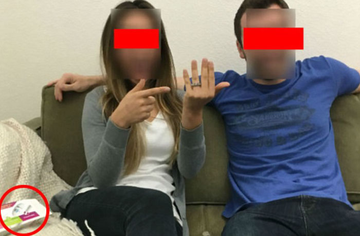 Couple Accidentally Makes A Big Announcement With Engagement Photo