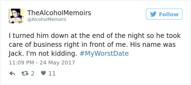 Twitter Users Share Stories About Their Worst Dates
