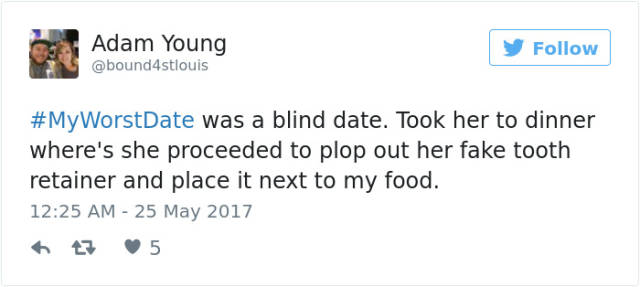Twitter Users Share Stories About Their Worst Dates