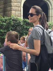 Angelina Jolie Takes The Family To Disneyland