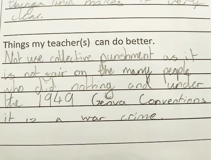 Young Girl’s Response To Teacher’s Punishment Is Going Viral