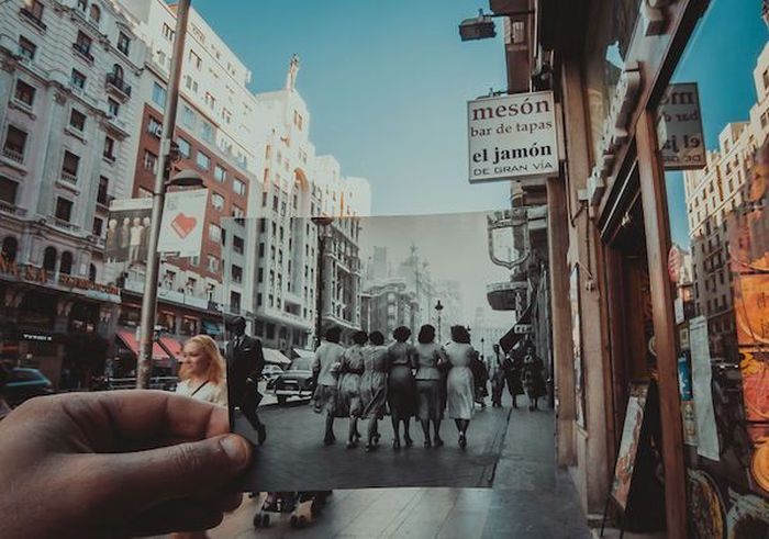 Guy Matches Old Photos To Modern Places During Trip To Europe