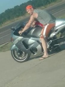 It Looks Like He's Just Riding A Motorcycle, But Look Closer
