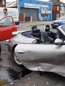Driver Loses His Limited Edition Porsche In Brutal Crash