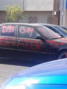 Scorned Wife Uses Car To Call Out Cheating Husband