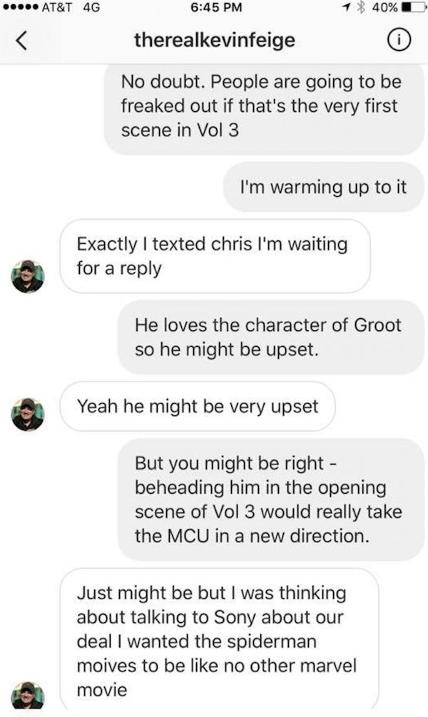Director James Gunn Trolls Fake Marvel Executive Account