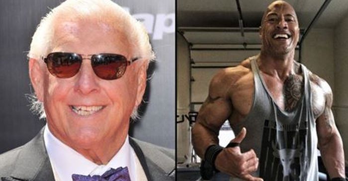 Ric Flair Posts Then And Now Photo With The Rock