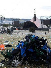 Glastonbury Fans Have Left Tons Of Trash Behind Themselves