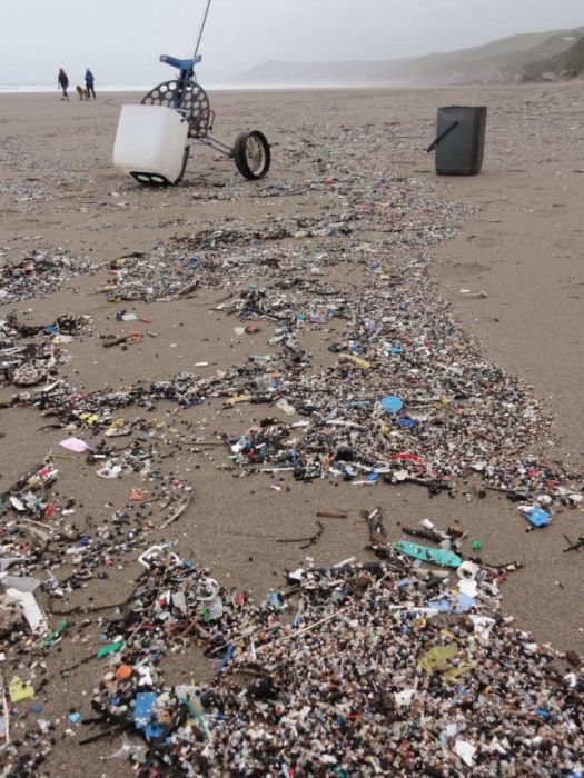 Man Gathers 35 Bags Of Plastic Garbage At Tregantle Beach