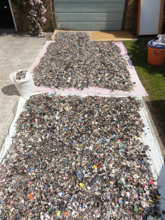Man Gathers 35 Bags Of Plastic Garbage At Tregantle Beach