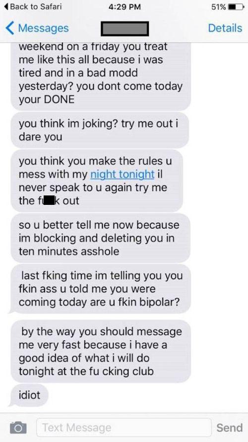 Crazy Chick Goes Psycho After Date Is Postponed One Hour