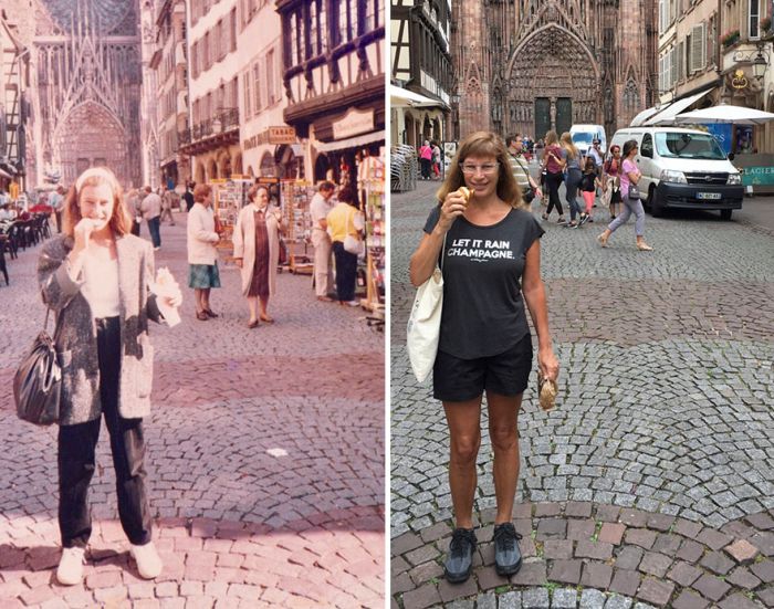 Woman Travels To The Same Locations 30 Years Later