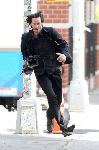 Keanu Reeves Runs Away With Stolen Paparazzi Camera