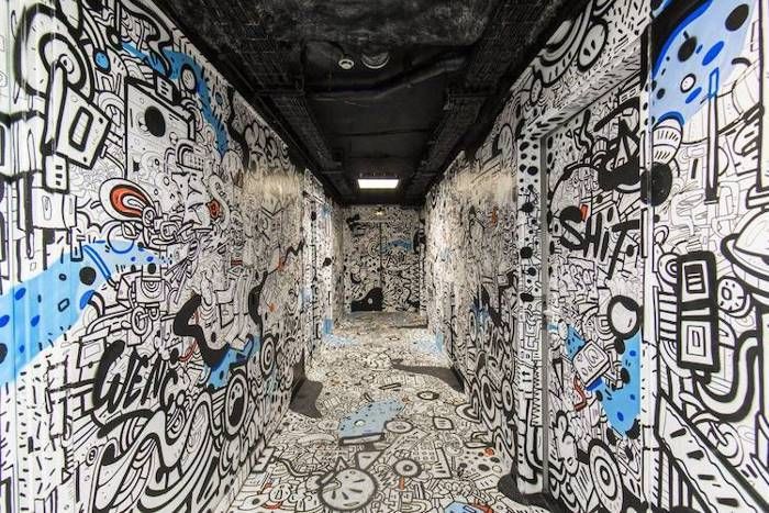 Hostel Painted By One Hundred Street Artists