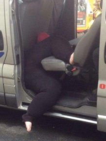 Firefighters Rescue Woman Stuck In A Taxi