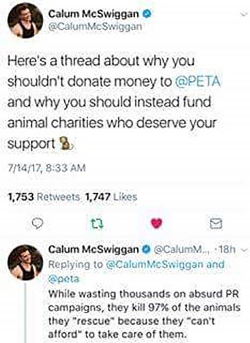 Guy Uses Twitter To Call Out PETA