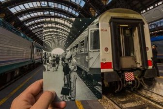 Person Matches Vintage Photographs With Modern Locations
