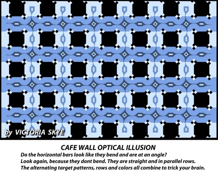 Optical Illusion Makes Parallel Lines Look Slanted