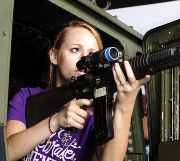 Military Wives See How Their Husbands Live During Marine Corps Open Day