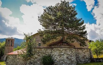 Church In Greece Has A 100 Year Old Tree On The Roof