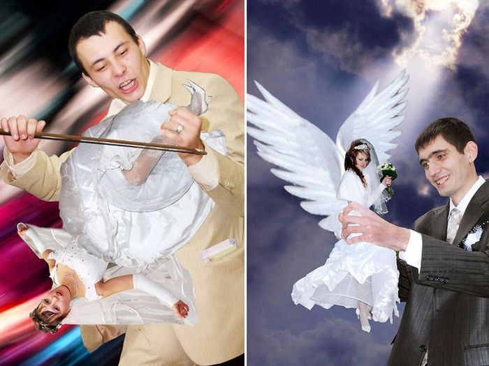 Awfully Photoshopped Russian Wedding Pictures