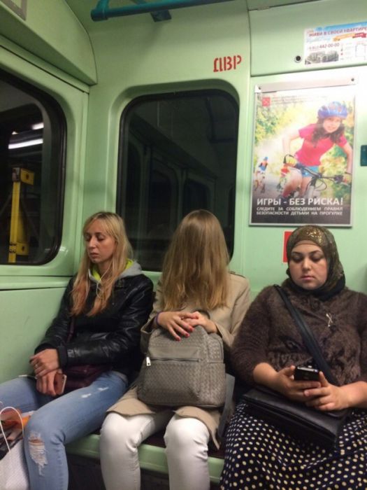 Strange People In Russian Subway