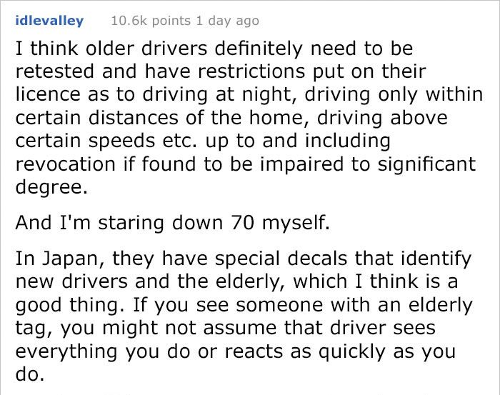 Someone Asked The Internet If Drivers Over 70 Should Require Special Testing, And Here’s How They Responded