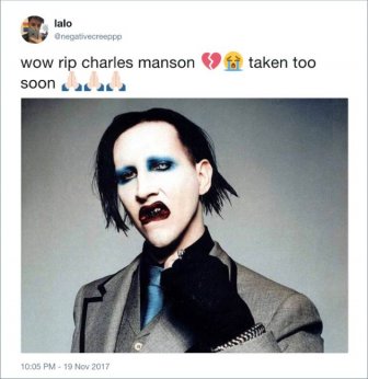 Twitter Users Mourn Marilyn Manson