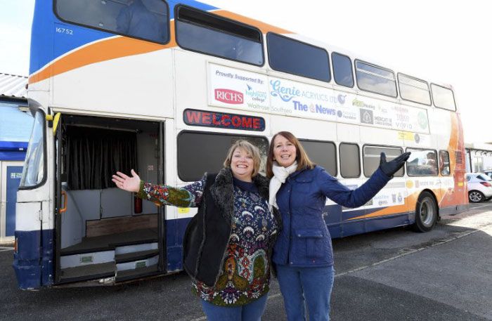 Double-Decker Bus Transformed Into Shelter For Homeless