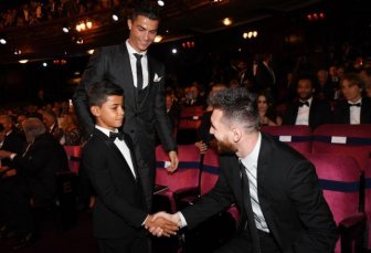 Ronaldo's Son Meets His Idol, Messi