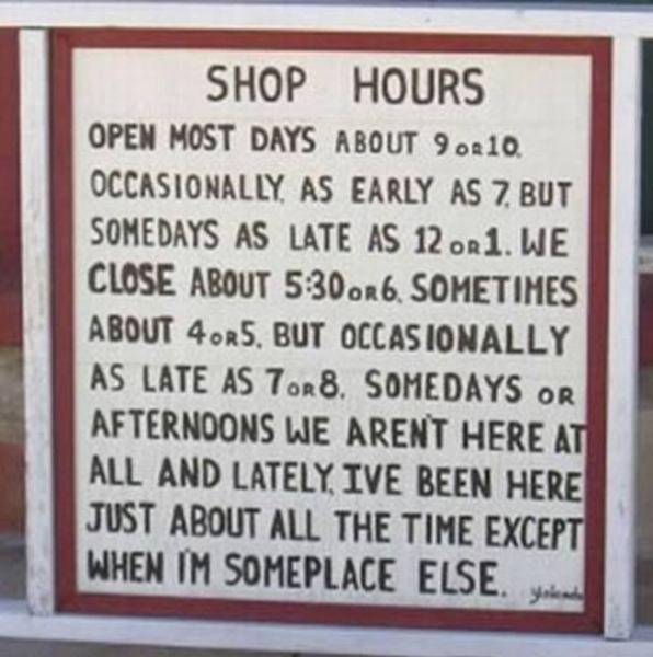 Funny Retail Signs