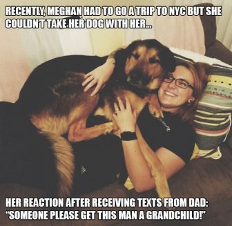 Woman Leaves Her Dog With Dad And Receives Great Photos