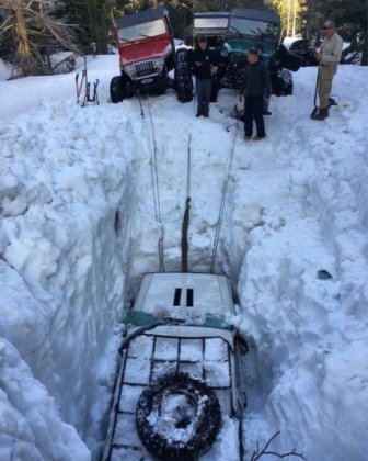 Jeep Under Snow