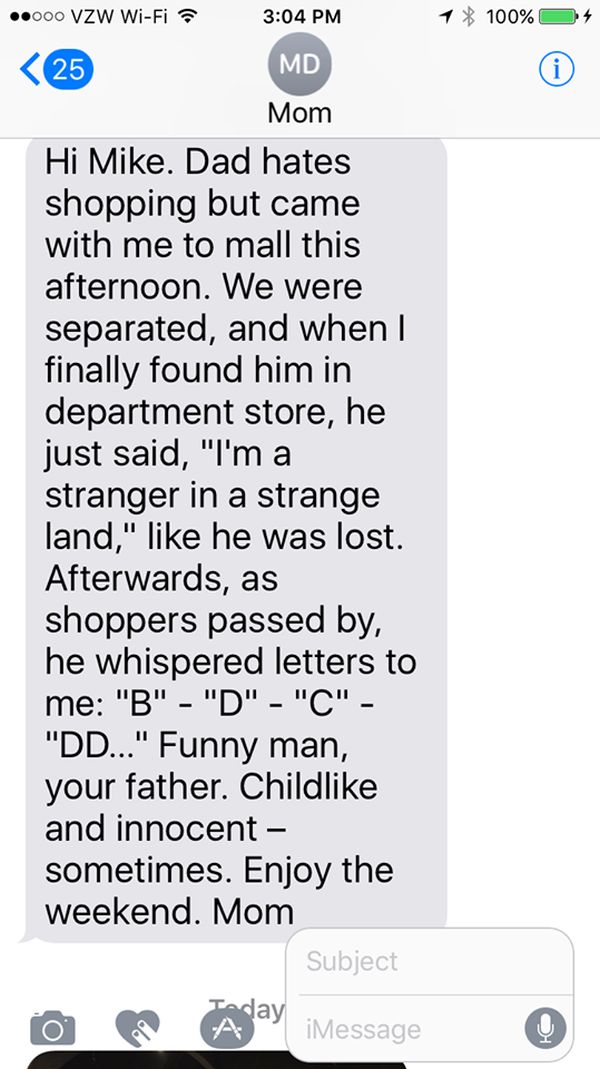 Texts From Mike Rowe’s Mom