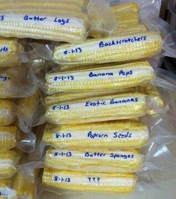 How To Label The Bags With Corn