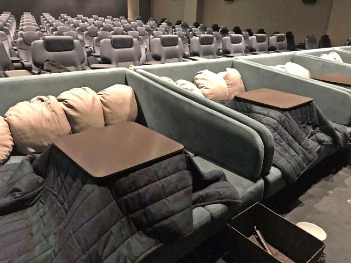 Japanese Movie Theater Keeps Patrons Warm and Toasty With Heated ‘Kotatsu’ Tables