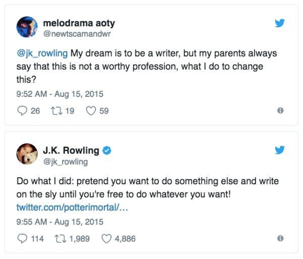 Advice From J.K. Rowling