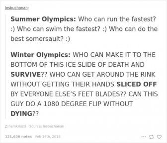 Funny Stuff About Winter Olympics