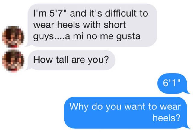 Girl Gets Perfectly Baited About Height Preferences On Tinder