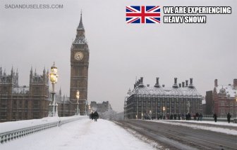 Internet Laughs at Brits Who Are In Absolute Chaos Because Of a Little Snow