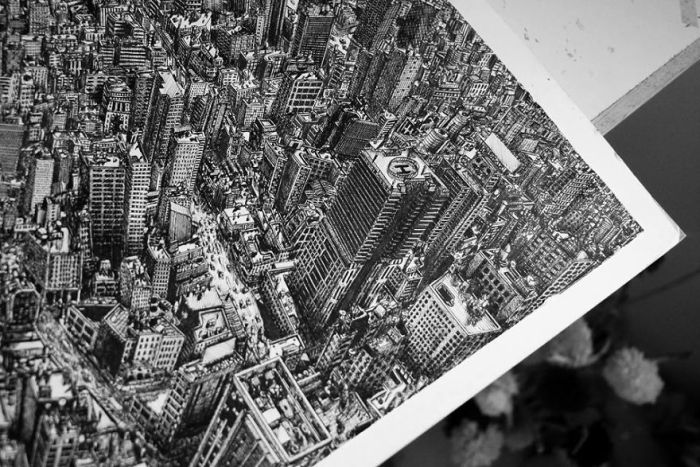 Incredible Drawing Of New York City