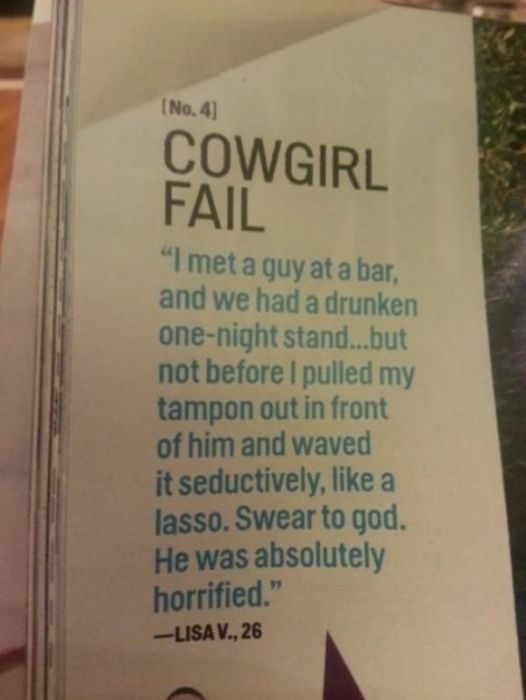 Questionable Things Published in Cosmo