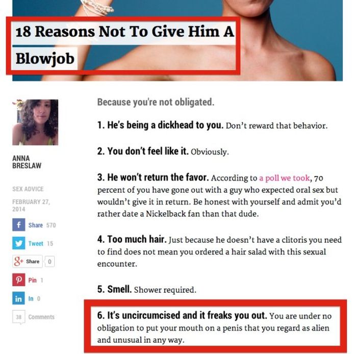 Questionable Things Published in Cosmo