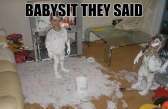 Funny Pictures About Babysitting