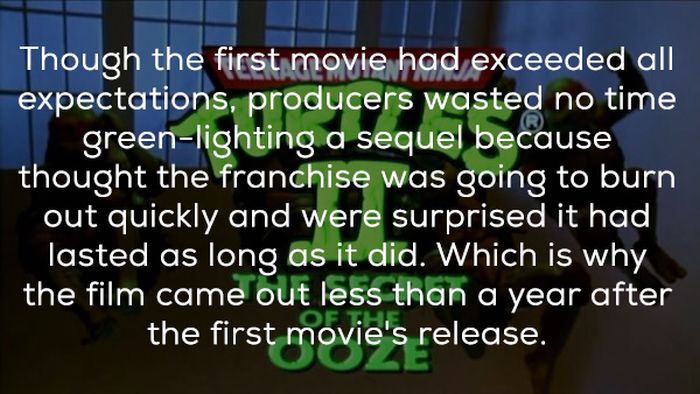 Facts About TMNT II: The Secret of the Ooze