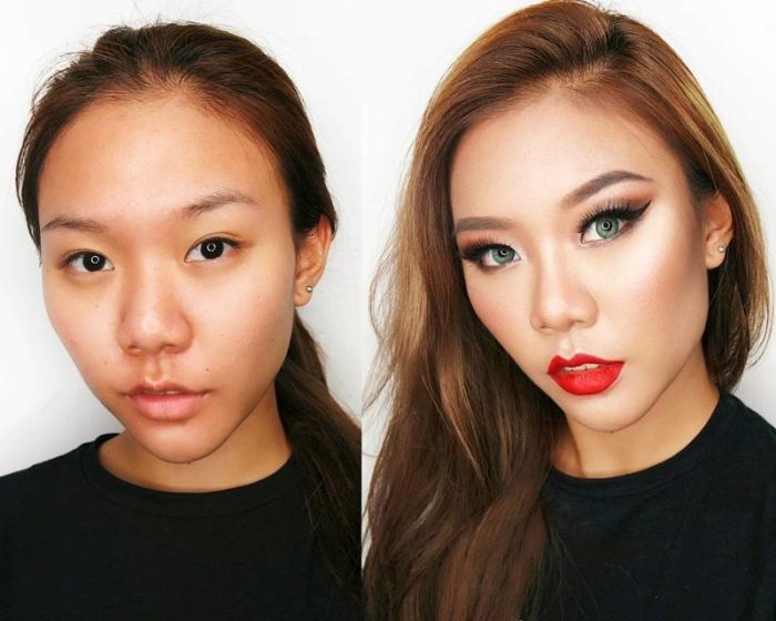 Girls Before And After Make-up