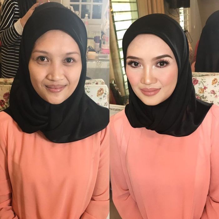 Girls Before And After Make-up