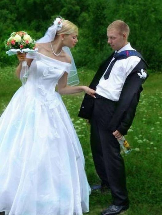 Weird Russian Wedding Photos